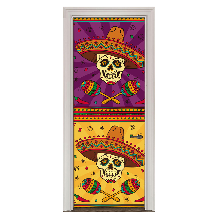 Adesivo de Porta Caveira Mexicana