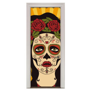 27-7.jpg Adesivo de Porta Caveira Mexicana