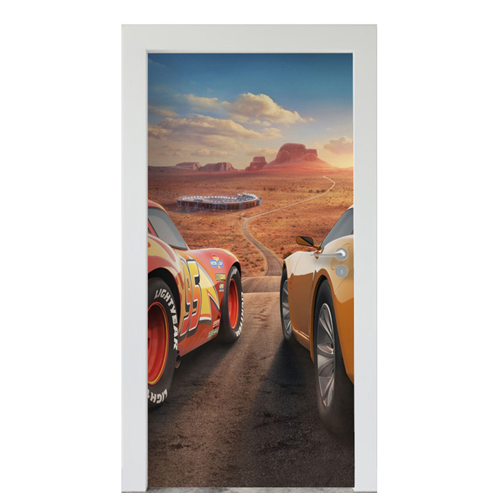 Adesivo de Porta Desenho Carros