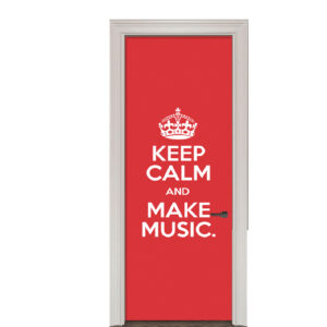 Adesivo de Porta Keep Calm Music