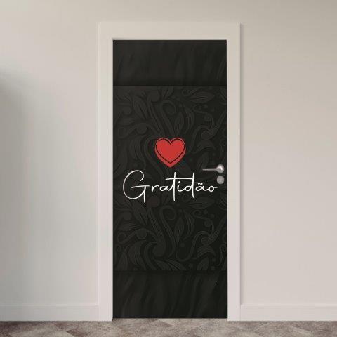 Adesivo de Porta Gratidão