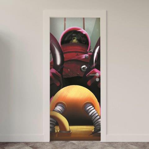 Adesivo de Porta Among Us