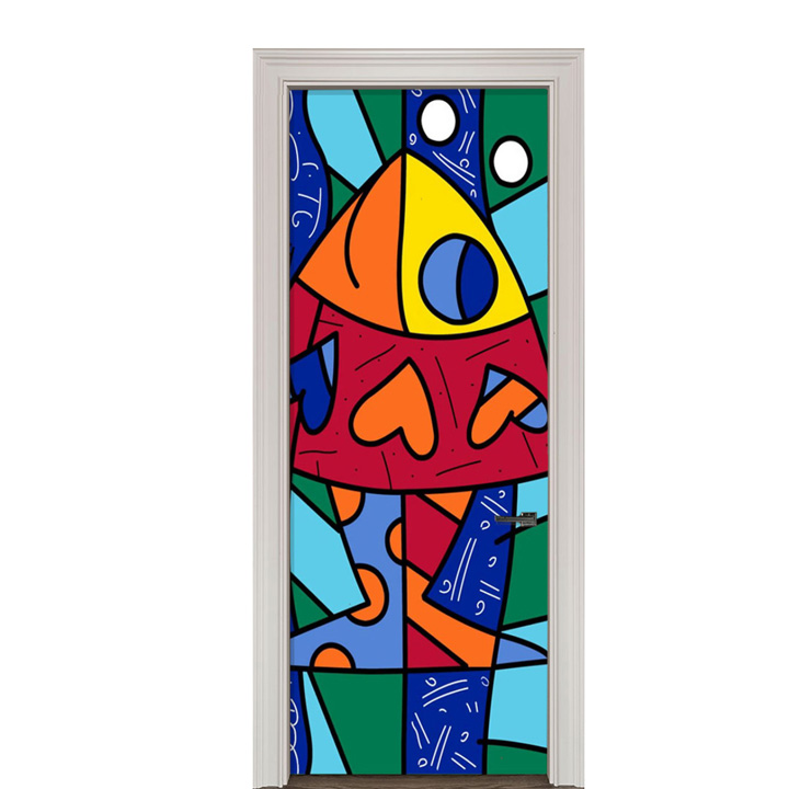 Adesivo de Porta Arte Pop