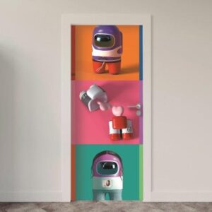 Adesivo de Porta Among Us