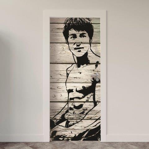 37-10.jpg Adesivo de Porta Bruce Lee