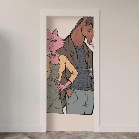 Adesivo de Porta Desenhos & Animações