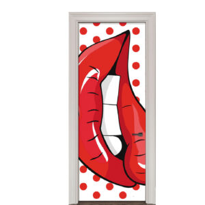 Adesivo de Porta Arte Pop Boca