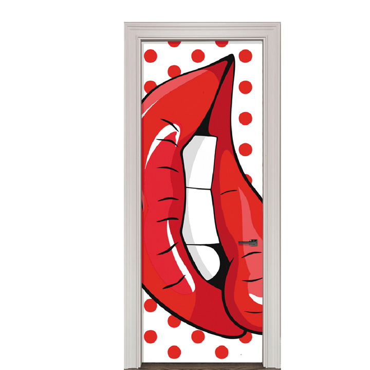 Adesivo de Porta Arte Pop Boca