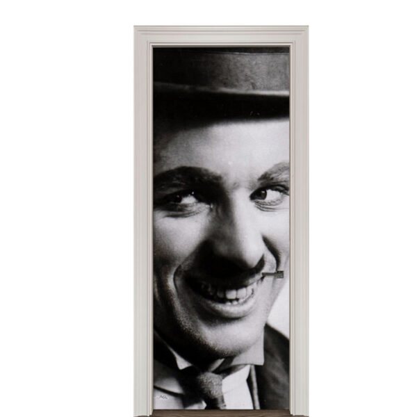 4-14.jpg Adesivo de Porta Charlie Chaplin Carlitos