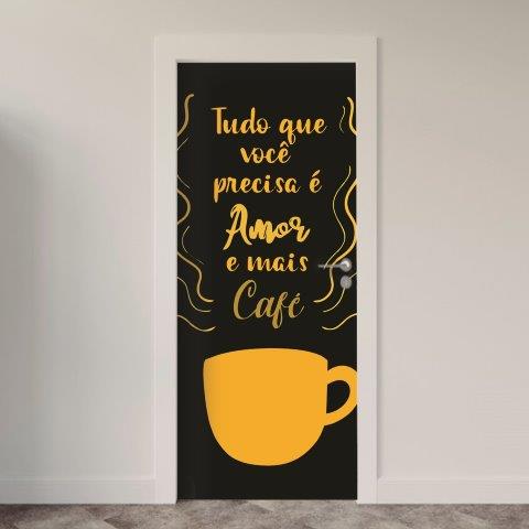 Adesivo de Porta Café
