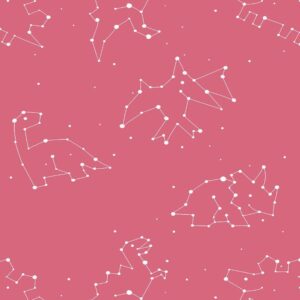 Papel de Parede Baby Constelação Animal Rosa