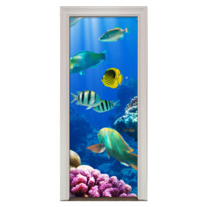43.jpg Adesivo de Porta Fundo do Mar Peixes Cod.43