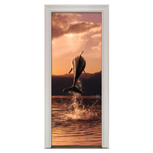45.jpg Adesivo de Porta Mares Golfinhos Cod.45