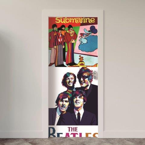 Adesivo de Porta Música Beatles