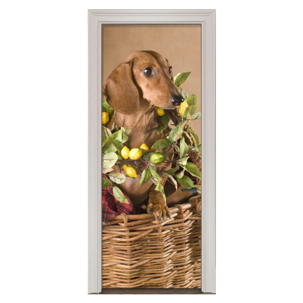 48.jpg Adesivo de Porta Cachorro Salsicha