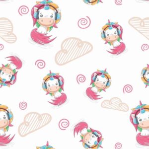 Papel de Parede Baby Unicórnios Beat
