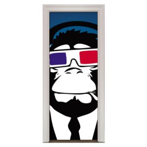 Adesivo de Porta Macaco Pop