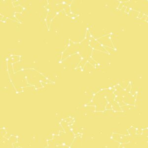 Papel de Parede Baby Constelação Animal Amarelo