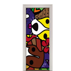 Adesivo de Porta Arte Pop