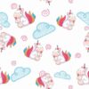 Papel de Parede Baby Unicórnios Sorvetinho