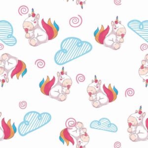 Papel de Parede Baby Unicórnios Sorvetinho