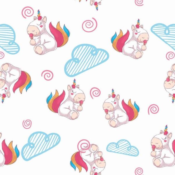 Papel de Parede Baby Unicórnios Sorvetinho