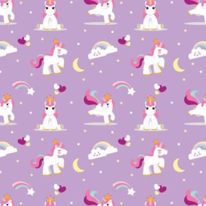 Papel de Parede Baby Passeio com Unicórnios
