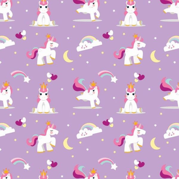 Papel de Parede Baby Passeio com Unicórnios