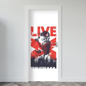 53-4.jpg Adesivo de Porta Rock Skull