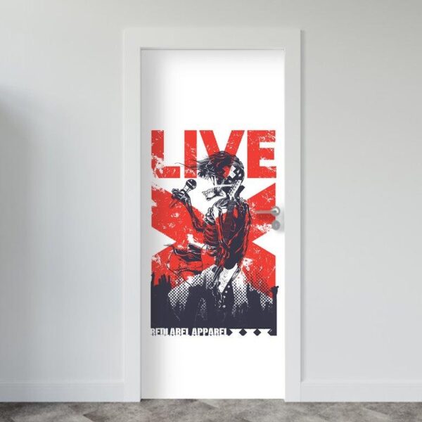 53-4.jpg Adesivo de Porta Rock Skull