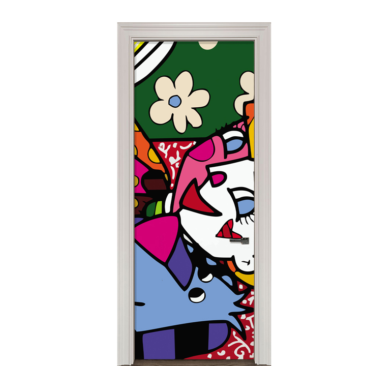Adesivo de Porta Arte Pop