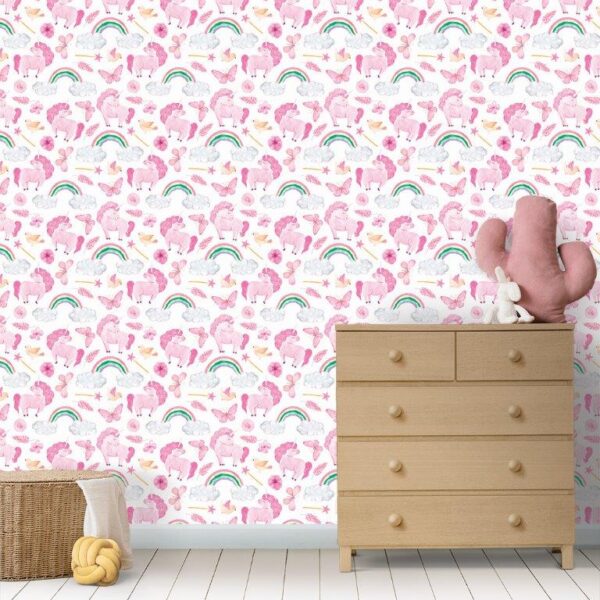 57-26.jpg Papel de Parede Baby Unicórnios Fofura & Delicadeza