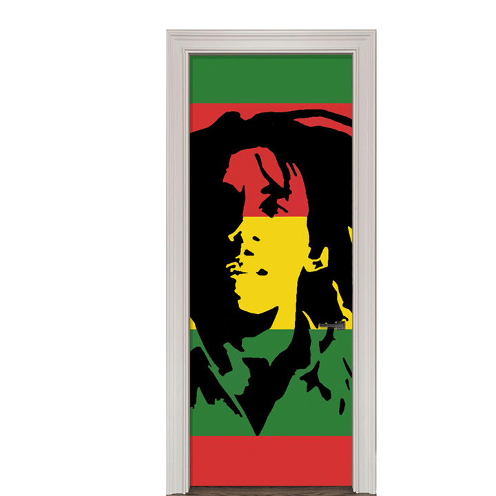 Adesivo de Porta Reggae Bob Marley