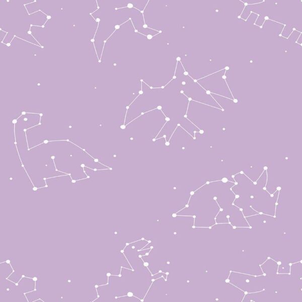 Papel de Parede Baby Constelação Animal Lilás