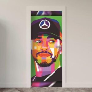60-6.jpg Adesivo de Porta Lewis Hamilton
