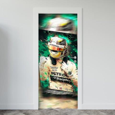 63-5.jpg Adesivo de Porta Lewis Hamilton