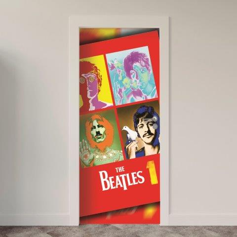 Adesivo de Porta Música Beatles