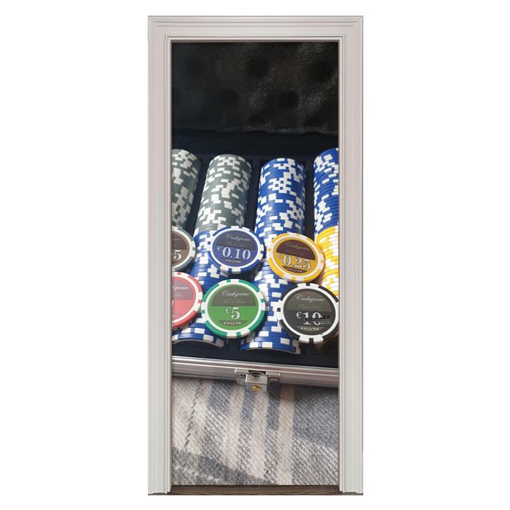 Adesivo de Porta Jogos Poker