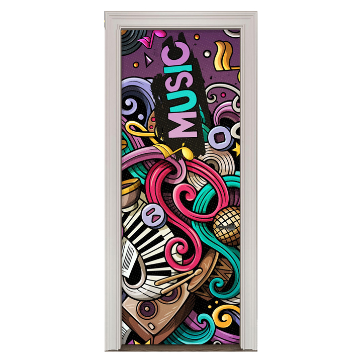 Adesivo de Porta Arte Pop