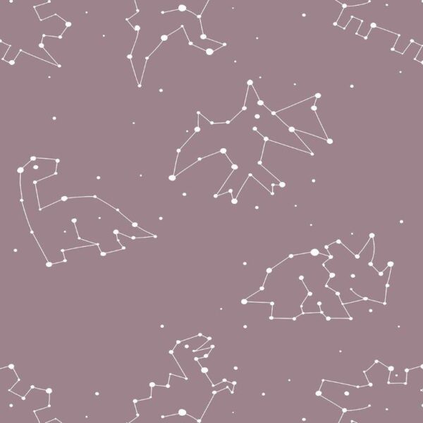 Papel de Parede Baby Constelação Animal Roxo