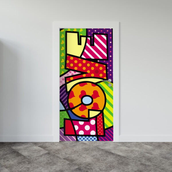 Adesivo de Porta Arte Pop