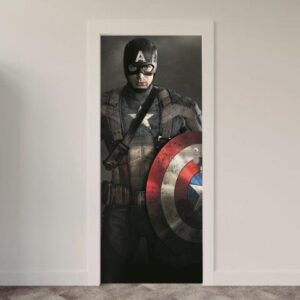 77-3.jpg Adesivo de Porta Comic Capitão América