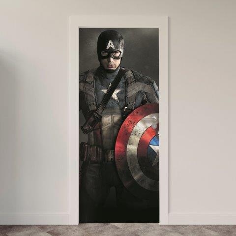 77-3.jpg Adesivo de Porta Comic Capitão América