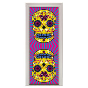 8-11.jpg Adesivo de Porta Caveira Mexicana