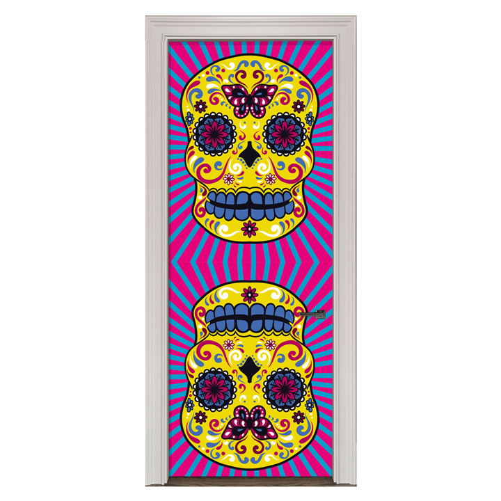 Adesivo de Porta Caveira Mexicana