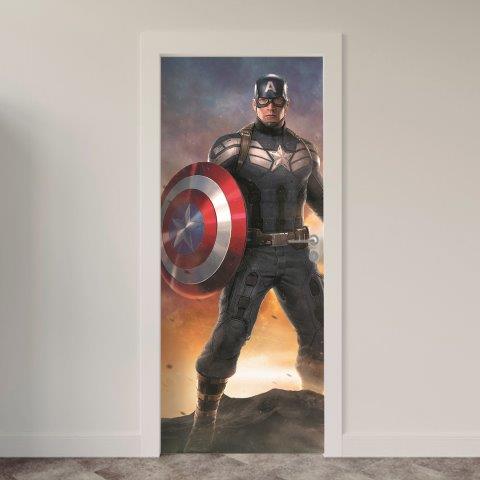 Adesivo de Porta Comic Capitão América