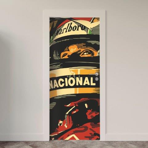 84-6.jpg Adesivo de Porta Ayrton Senna
