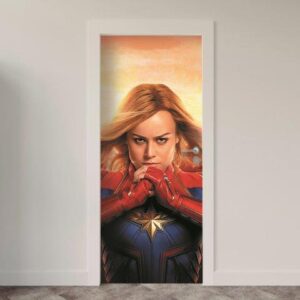 87-3.jpg Adesivo de Porta Comic Capitã Marvel