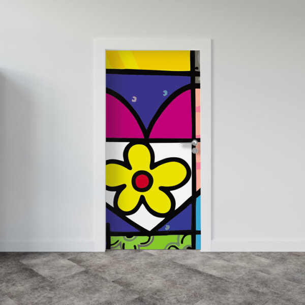 Adesivo de Porta Arte Pop
