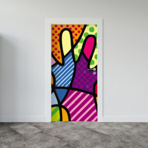 Adesivo de Porta Arte Pop